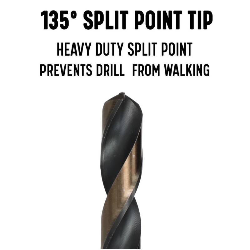 Drill America 5 Piece Contractor High Speed Steel Black and