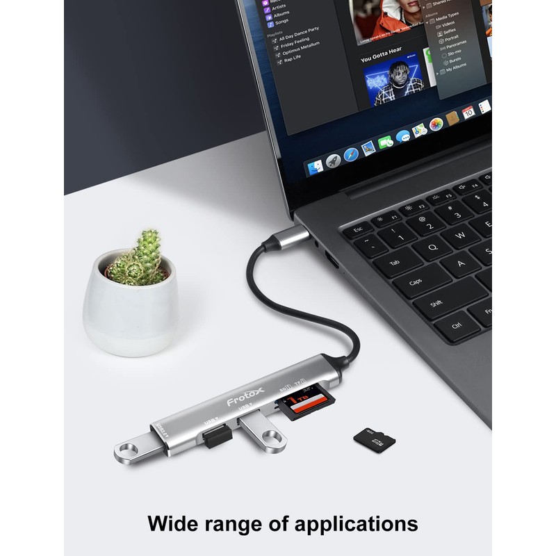 SD Card Reader, Frotox 5 in 1 USB C Adapter