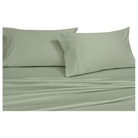 Royal's Solid Sage 1000 Thread Count 5pc Split-King: Adjustable King Size Bed Sheet Set 100% Cotton, Sateen Solid, Deep Pocket
