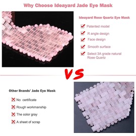 ideayard Rose Quartz Eye Mask, Cooling Natural Jade Premium Anti-Aging Facial Sleep Cold Therapy Eye Mask for Soothe Eye Fatigue (Rose Quartz)
