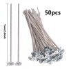 Dokpav 50piezas Pabilo 15cm Mechas De Vela Algodón Armado Encerado