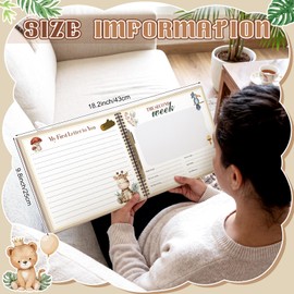 32 Page Baby Memory Keepsake Book with 8 Pocket Woodland First Year the Story of You Baby Book for a Milestone Scrapbook to Record from Birth to Age 1 Gender Neutral Journal Scrapbook Photo Album