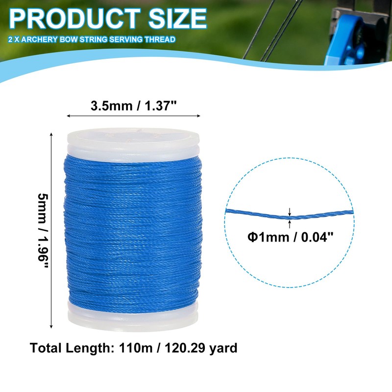 sourcing map Archery Recurve Bow String Serving Thread 120 Yard