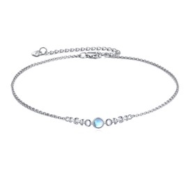 YFN Moon Phase Moonstone Anklet for Women Sterling Silver Moon Anklet Irish Jewelry Gifts for Girl Mother (moon phase)