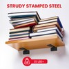 4 Inch Heavy Duty Floating Shelf Brackets,Hidden Black Metal L