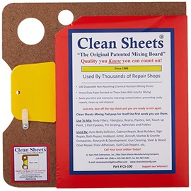 Clean Sheets - CLN-CS100 Superior Mixing Pad (12x12) - 100 Disposable Sheets FOR Toughest Job, Clear