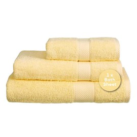 Linens Limited - Large Towels, Bath Sheets for the Bath or Shower, Turkish Cotton, Soft and Luxurious, Super Absorbent, Machine Washable (Lemon)