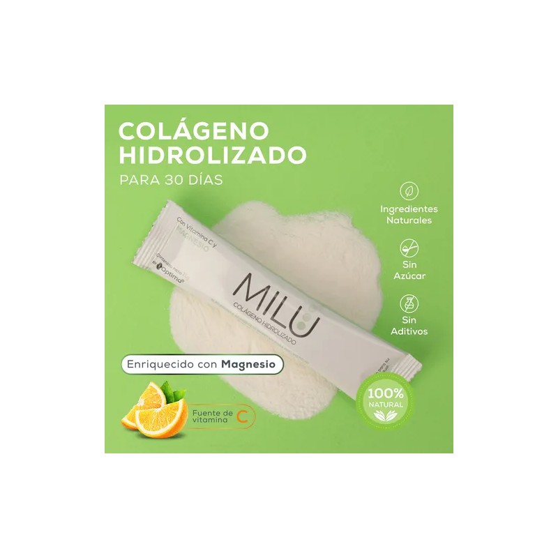 Milu Colágeno Hidrolizado Con Magnesio Y Vitamina C