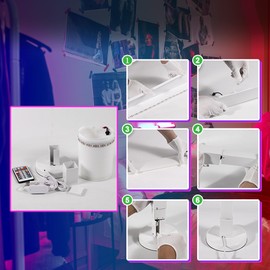 SKYLAR 43” RGB Corner Floor Lamp – Smart LED Mood Lighting, 16 Million Colors, Music Sync, Remote, DIY Scenes – Modern Tall Standing Lamp for Bedroom, Gaming Room, Living Room – Easy Assembly Required