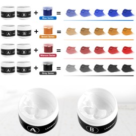LANBOKIT Tile & Fiberglass Tub Repair Kit(Color Matching), Porcelain Sink Repair Kit, Countertop Repair Kit for Granite, Marble, Quartz, Ceramic & Shower Repair Kit for Chips, Cracks, Scratches, Holes