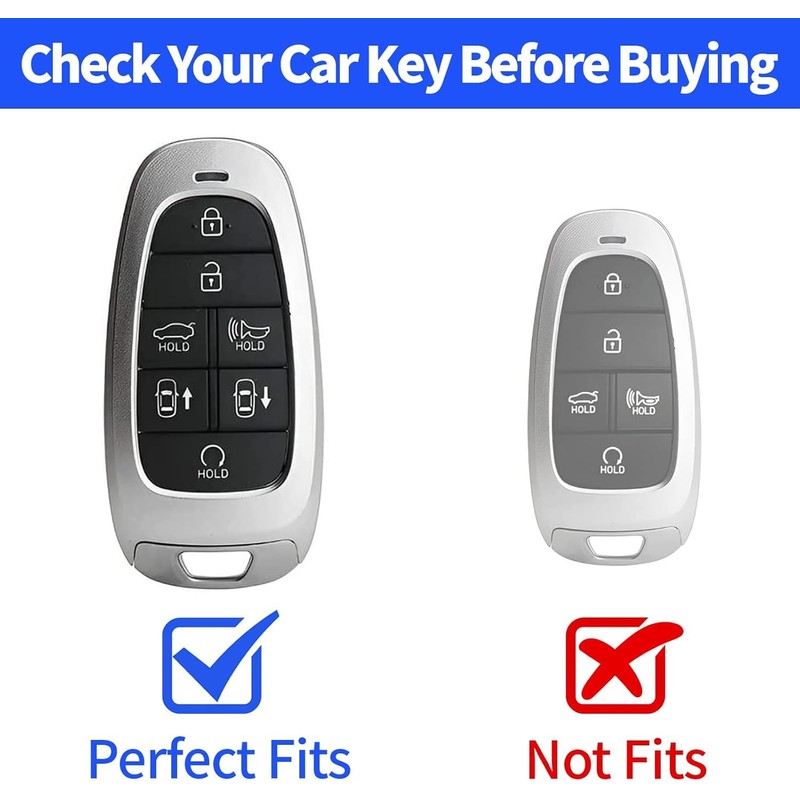 Key Fob Cover for Hyundai with Keychain, Premium TPU Key