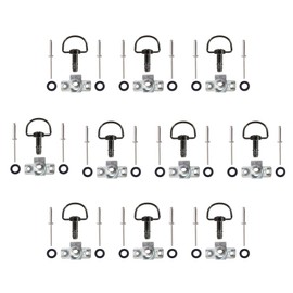 Oldbones Motorcycle Racing Fasteners Quick Release D-Ring 1/4 Turn Racing Trim Rivets Type B 19mm Pack of 10 Chrome Black