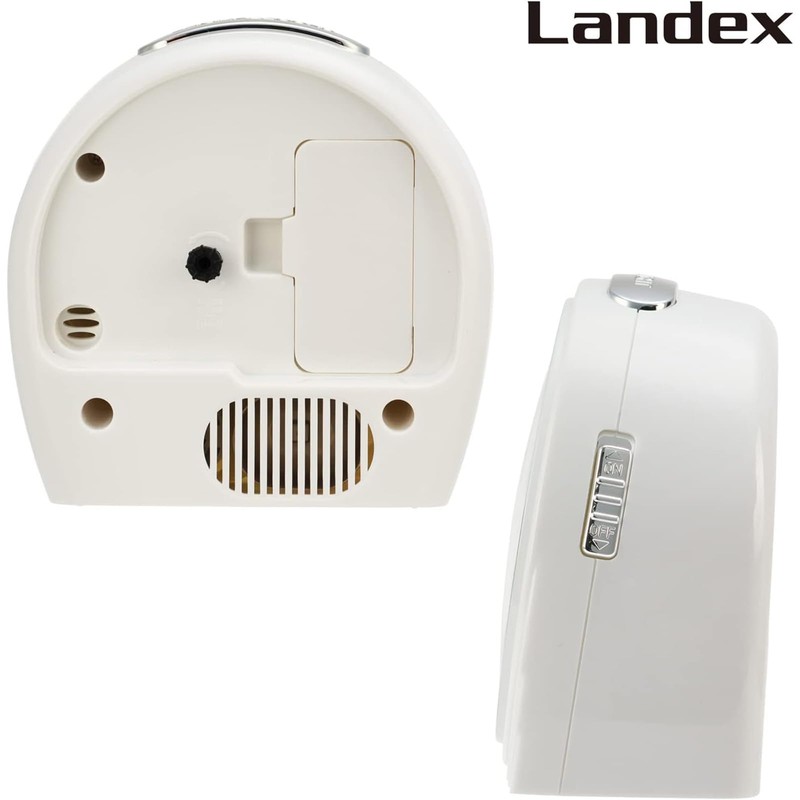 LANDEX YT5300WH Alarm Clock, Analog, Quiet, Continuous Second Hand, Light,