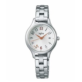 Seiko AHJK464 Angeline Happy Seven Sapphire Quartz Wristwatch, Camel, Dial: White, Bracelet Type