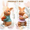 Pack of 2 Easter Bunny Figures, Easter Bunny Decorative Garden,
