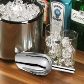 3 Piece Ice Scoop Set, Stainless Steel Weighing Scoop, Flour Scoop, Food Scoop for Bar, Kitchen, Buffet, Party, High Quality and Dishwasher Safe