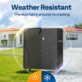 VIVOHOME 2ft Waterproof Firewood Log Rack Cover, Heavy Duty 600D Oxford Outdoor Weather Resistant Fire Wood Storage Holder Cover with Zipper and Hook Loop Tape