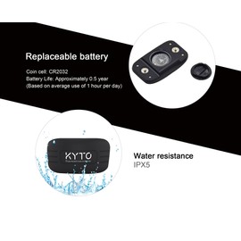 KYTO Heart Rate Monitor Chest Strap, ANT+/ Bluetooth, Compatible with iOS/Android APPs, Cycling/Yoga/Basketball/Running/Fitness Exercise/Boxing