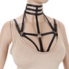 HJZLSSYS Women Harness Elastic Cupless Cage Bra Hollow Out Strappy
