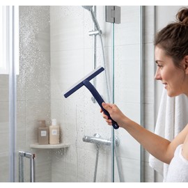 1pc Shower Squeegee Cleaner Durable Silicone Blade for Water Removal on Glass for Shower Doors Bathrooms Windows Cleaning Tool
