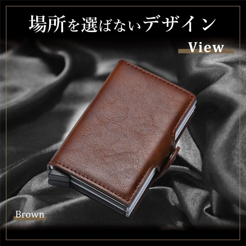 Work Worker Credit Card Case, Sliding, Holds 10 Cards, Minimal,