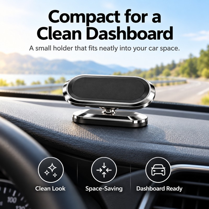 360° Magnetic Car Phone Holder for Driving – Rotating Universal