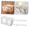 ABOOFAN Wall Mounted Cotton Swab Dispenser Dustproof Flip Lid Storage