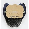 GLOBAL BOX Ribbon Barrette with Net Hair Bulk Chignon, navy