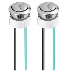 PIHIL 38mm Toilet Push Button Replacement, Dual Flushing Toilet Push Button Spare Parts, Compatible with Geberit & Kohler Part, Satin Chrome, Easy to install, 2Pack