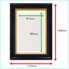YONEOKA RIBBON Picture Frame Portrait Frame Black Large Wood with
