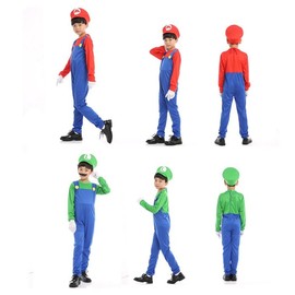 [tsubame E-TIME] Mario Luigi Cosplay, Boys, Children's Clothing, All Season, Mario Kart, Halloween Costume, Disguise, Transformation, Costume, Gift, Cosplay, School Festival, USJ, Year-end Party,