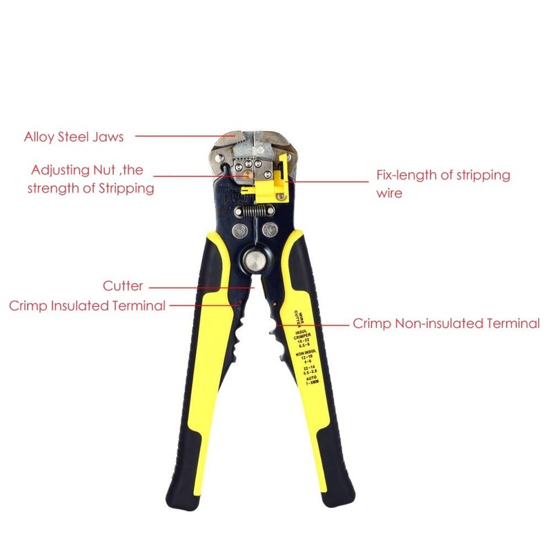 iTech-Smart Wire Stripper Self-adjusting Cable Cutter Crimper,Automatic Wire Stripping Tool/Cutting