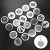 20Pcs Round Gobos Kit for Optical Snoot,66mm/2.6in Metal Plate Patterns