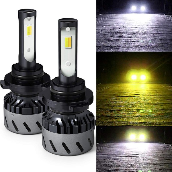 HB3 9005 Compact LED Headlight, 3 Color Temperatures, 3 Modes,