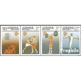 Prophila Collection Armenien 199-202 Viererstreifen (kompl.Ausg.) postfrisch ** MNH 1992 Olympische Sommerspiele 92 (Briefmarken für Sammler) Kampfsport (Boxen/Fechten/Ringen/Karate …)