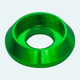60pcs M3 Counterbore Washers, Anodized Aluminum Alloy, Head Washers Gaskets Cup Shim for Screw RC/FPV/PC/Drone/Toys/Mechanical Accessories Parts, Anodized Aluminum Alloy, Green Cool Color