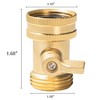 Hourleey Brass Garden Hose Shut Off Valve, 2 Pack Heavy