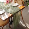 Cheesecloth Table Runner,Terracotta,35x120 Inches , Boho Rustic Gauze Table Runner