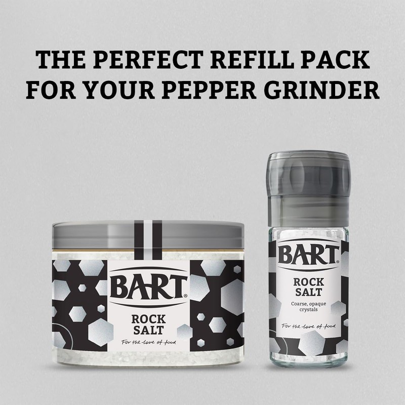 BART Rock Salt Large Jar - Coarse, Opaque Crystals -