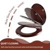 Angel Shield Elongated Wood Toilet Seat with Quiet Close,Easy Clean,Quick-Release