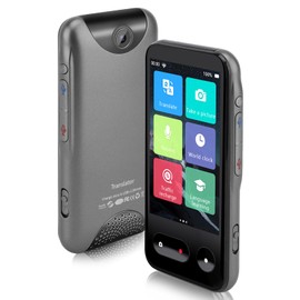 Gugxiom 4 inches screen Language Translator Device,Support 138 Languages Two Way Real-time Translator Device,Offline/Online/Photo Translation Devices for Travel