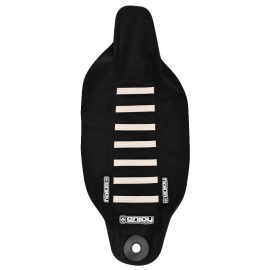 Enjoy MFG 2022-2025 Yamaha YZ 125/250 Seat Cover By Enjoy MFG ALL BLACK WHITE RIBS #311