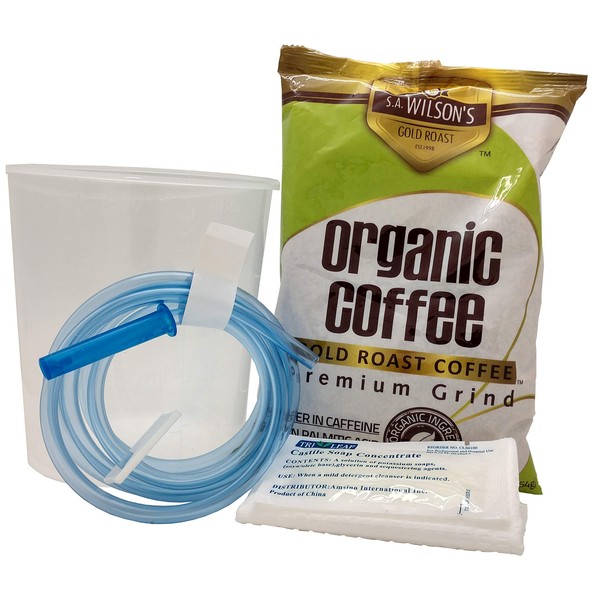 S.A. Wilson’s Organic Enema Starter Kit Coffee Gold Roast Enema – Colonic Cleanse – Colon Hydrotherapy – Full body cleanse – Kit de Cafe organico para enemas - 100% USDA Certified Organic (1 lb)