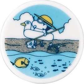 Crayon Shin-chan Chopsticks Rest, Approx. 1.6 x 0.4 inches (4 x 1 cm), Shin-chan's Memories of the Year, Summer, Goods, Miscellaneous Goods, Tableware, Made in Japan, White CS12-402