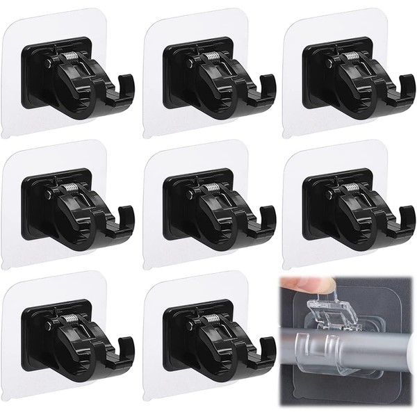 Curtain Rod Bracket No Drilling 8pcs, Self Adhesive Nail Free