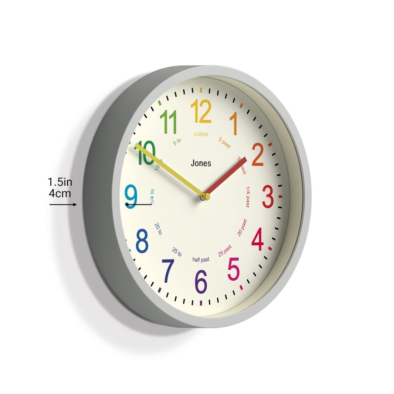 Jones Clocks® Kids Clock - Time Teaching Clock - Learn