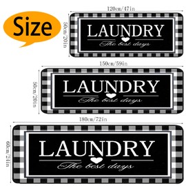 Farmhouse Laundry Room Rug Runner 24"X72" Kitchen Mat Washable Entryway Rugs Soft Non Slip Laundry Carpets Comfort Standing Desk Mats,Carpet for Sink,Office,Laundry Room Decor Accessories