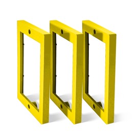 1/4" ReceptXtenders 3-pack, Single Gang Receptacle Outlet Box Extender. UL Listed, Mud Ring