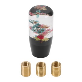 RATCHROLL Shift Knob Universal Gear Shift Knob Faux Crystal Stick Shifter Lever Knob for Automatic and Manual Vehicle with 3 Adapter Black Clear 1 Set