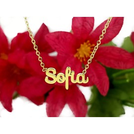 Damen-Halskette mit Namen, Edelstahl, mit Original-Geschenkbox, personalisierter Schmuck für Freunde, Brautpaar Only Faith, standard, Edelstahl, Nicht zutreffend.